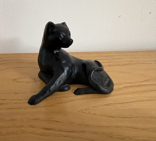 Vintage black cat ornament - cat,