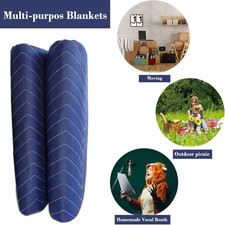 Premium Removal Furniture Blankets Heavy Duty 102 * 193Cm Moving Blankets 1 Pac