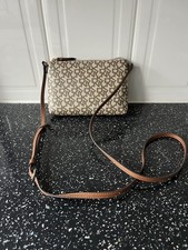 DKNY~Brown/beige Monogram Crossbody Bag~Very Good Condition