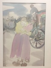 ? Pasquale Pilla ( Foggia 1933 ) dipinto acquerello su cartoncino opera unica