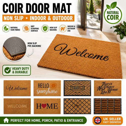Coir door mat - door, doormat