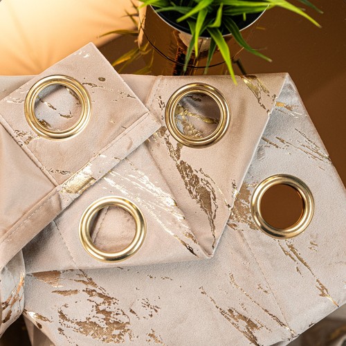 Velvet curtains marble gold - marble,