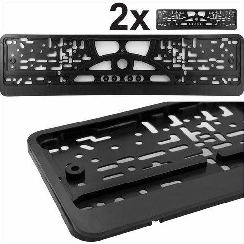Black abs number plate - 2x,
