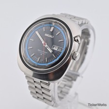Seiko Bell-Matic 4006A Automatic Black/Blue Dial Alarm – Aug 1971