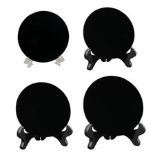 Black Obsidian Disc Flat Disk