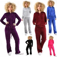 New Womens Ladies Velour Full