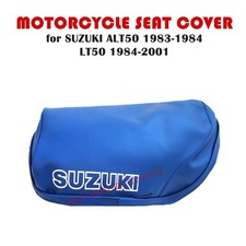 MOTORCYCLE SEAT COVER SUZUKI ALT50 1983-1984 LT50 1984-2001 BLUE with WHITE