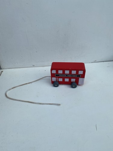 Orange tree toys wooden bus - orange,