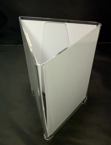 Sided clear acrylic menu - a6, 3