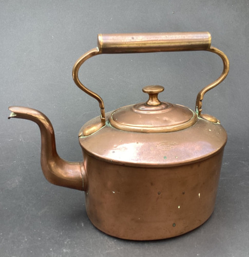 Large vintage copper tea - vintage,