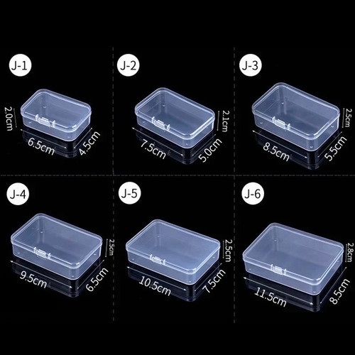 Mini square clear plastic - clear,