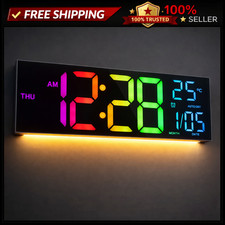16" RGB LED Wall Clock Large