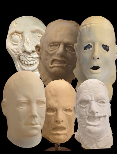 Raw latex horror mask - horror,