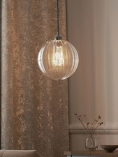 Next Clear Bourton Easy Fit Pendant Lamp Shade.