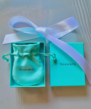 Tiffany & Co Empty Small Blue Gift Box/Travel Pouch/Ribbon 3pc set