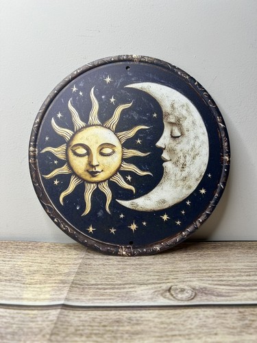 Vintage sun moon metal wall - sun,