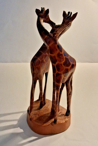 Wooden giraffes mounted - giraffes,