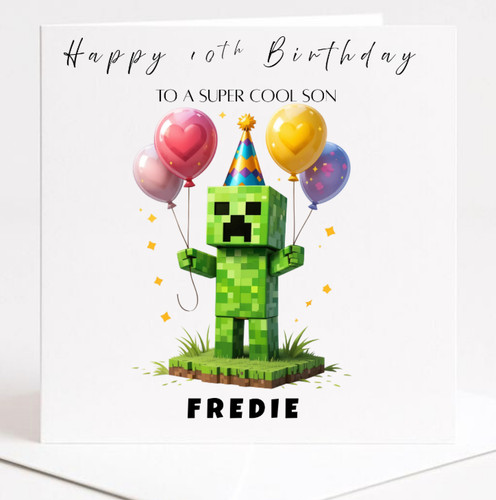 Minecraft happy birthday card - minecraft,