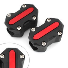 Pair Universal Motorcycle Engine Guard Crash Bar Protector Frame Slider Pad Red