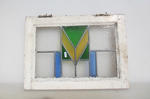 Antique stained glass window - stained,