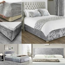 Velvet Divan Bed Base Wrap Cover Valance Single Double King Super King Size