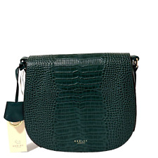 RADLEY Handbag Green Leather Medium Bag - Painters Mews-Faux Croc - RRP £219