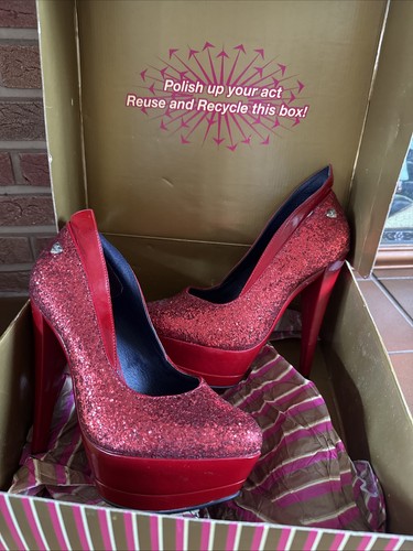 Red dead glitter heels uk6 - glitter,