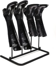 Steel Black 2 Pairs Wellie Welly Wellington Boots Boot Holder Stand Storage UK