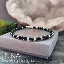 925 Sterling Silver bead Black