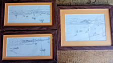 Geoffrey S Garnier (1889–1970) Three pen and ink coastal scenes Newlyn interest