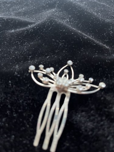 Silver metal butterfly hair - silver,