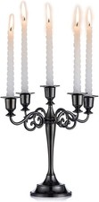 Black Metal 5 Arm Candelabra