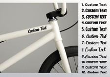 Personalised Bike Name Stickers Frame Cycle Cycling Decals x2