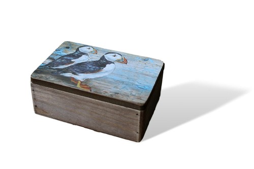 Hand crafted wooden trinket - crafted,