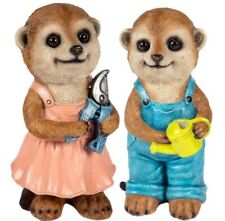 Meerkat Garden Ornament Novelty Resin Girl or Boy Home Statue Frostproof