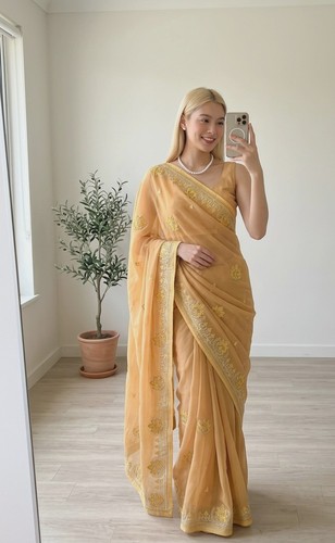 Womens chiffon sequin yellow - chiffon,