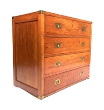 Antique Wooden Pine & Brass