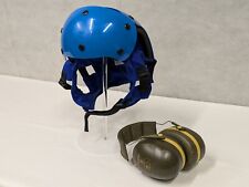 Royal Navy Blue Flight Deck Crewman's FR MK7 Helmet with Ear Defenders