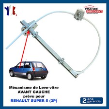 Front Left Window Lift Mechanism Compatible With Renault Super 5 1984 To 1996