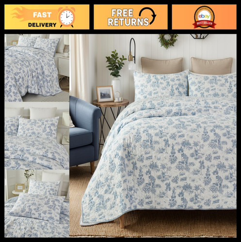 Toile quilt set scenic - toile,