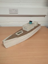 Mamod ME1 Marine Engine Powered Plywood Handmade Lake Boat Untested @hc# U