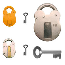 London Fire Brigade FB Padlock LFB1 + LFB11 + LFB14 Silver Yellow + Extra keys