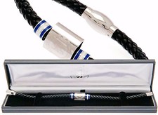 CHELSEA FC LEATHER COLOUR RING CREST STAINLESS STEEL BRACELET WRISTBAND GIFT CFC