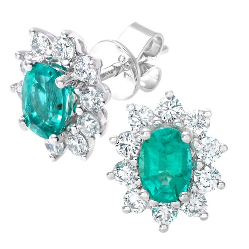 18ct white gold emerald - 18ct,