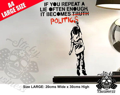 Banksy sticker wall art girl - sticker,