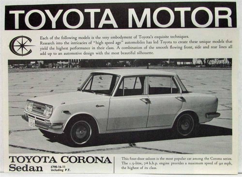 1966 toyota corona - toyota, sales