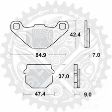 TRW Brake Pads MCB519 1 Set rear Fits Aprilia Tuareg 600 Wind 1990-1991