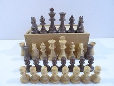 3129-King H 83mm Unweighted CHESS SET Original Box