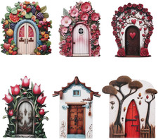 6 Pcs Fairy Doors for Garden