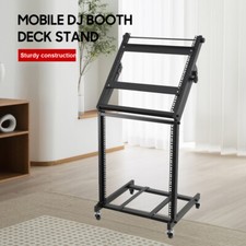 12U Mobile DJ Deck Stand Turntable Mixer Laptop DJ Equipment Desk Table NEW